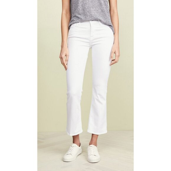 Frame Le Crop Mini Bootcut Jeans in Blanc - Picture 2 of 16